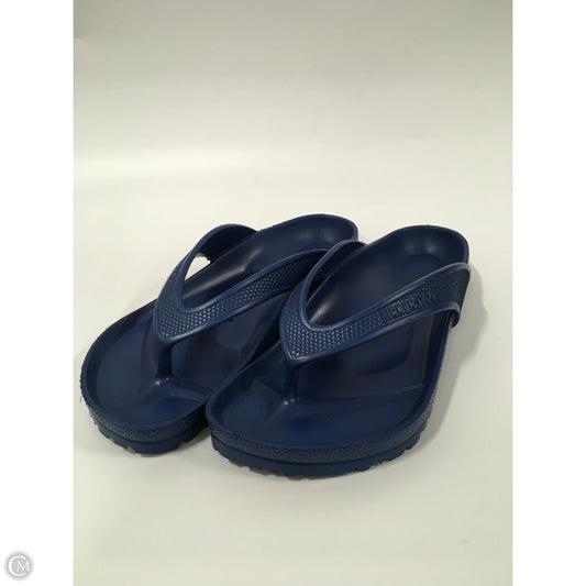Sandals Flip Flops By Birkenstock In Navy, Size: 6.5