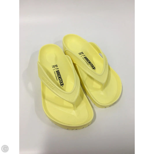 Sandals Flip Flops By Birkenstock In Yellow, Size: 6.5