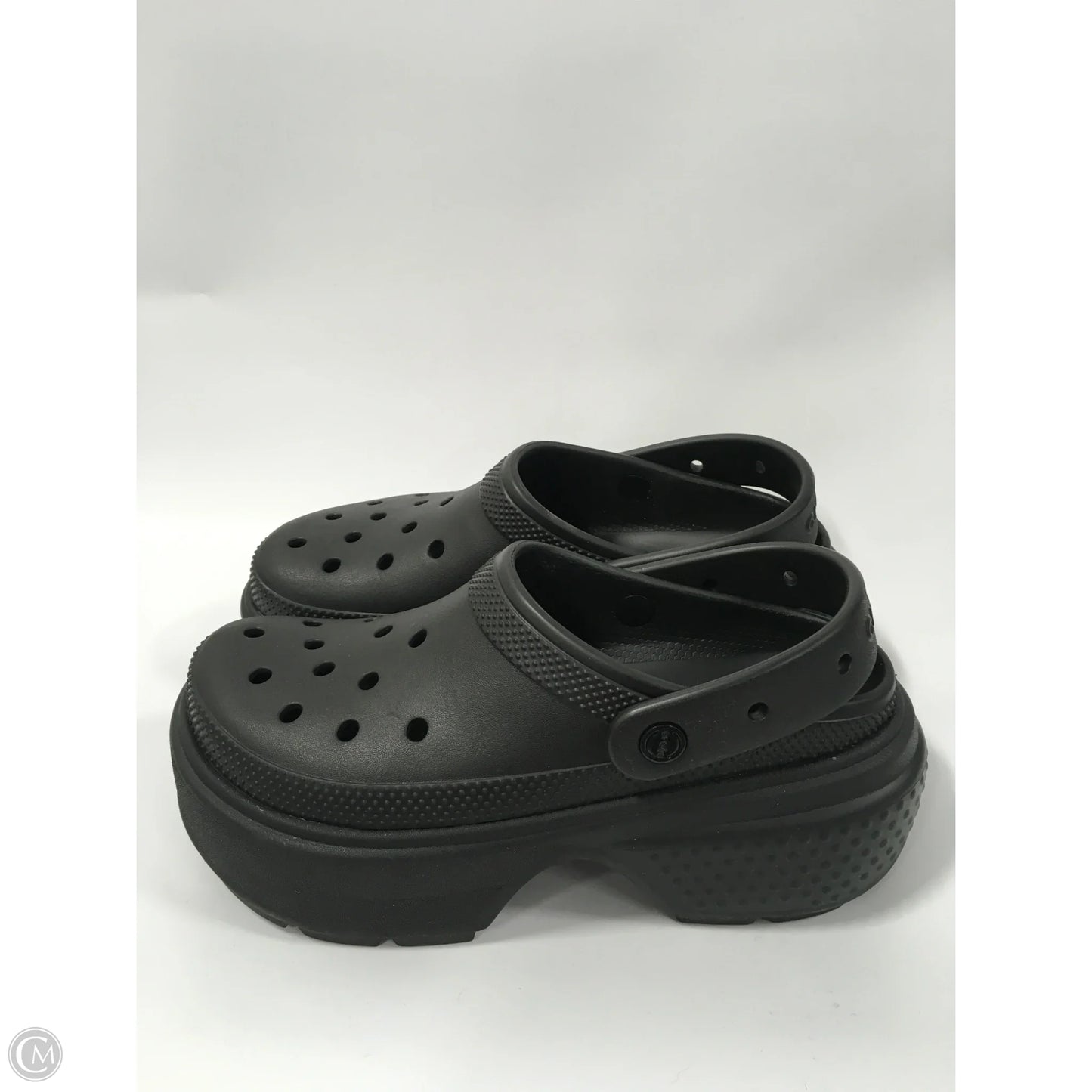 Shoes Heels Platform By Crocs In Black, Size: 10