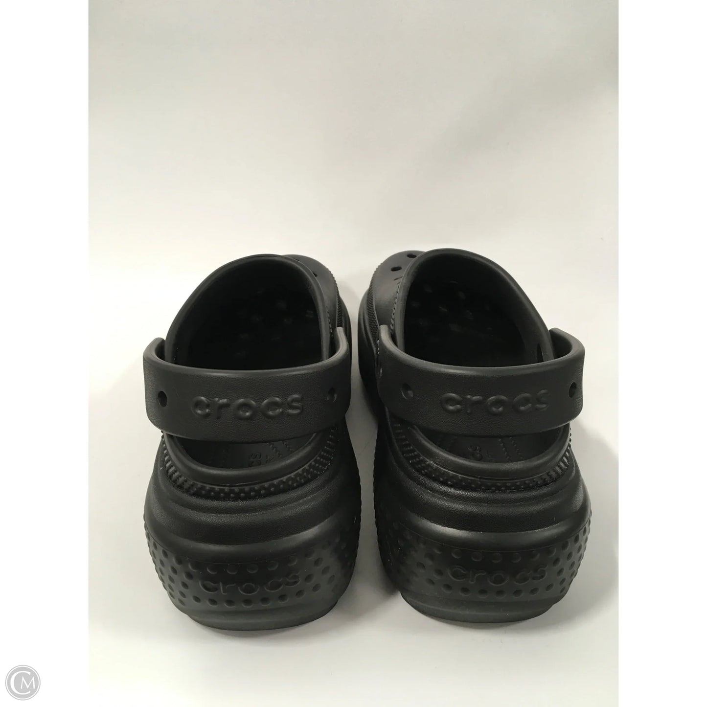 Shoes Heels Platform By Crocs In Black, Size: 10