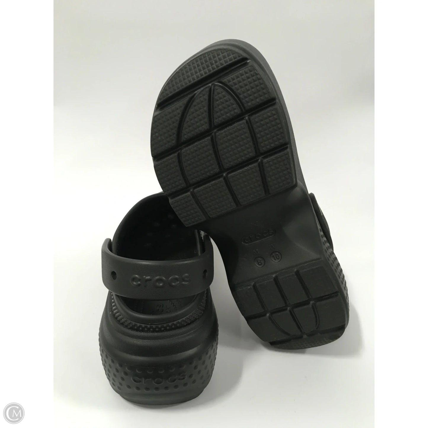 Shoes Heels Platform By Crocs In Black, Size: 10