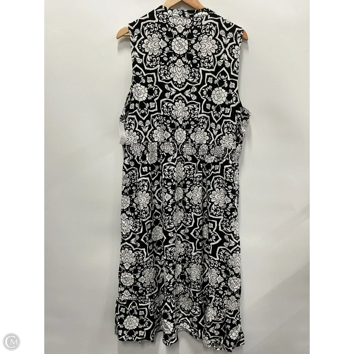 Dress Casual Maxi By Croft And Barrow In Black & White, Size: Xl