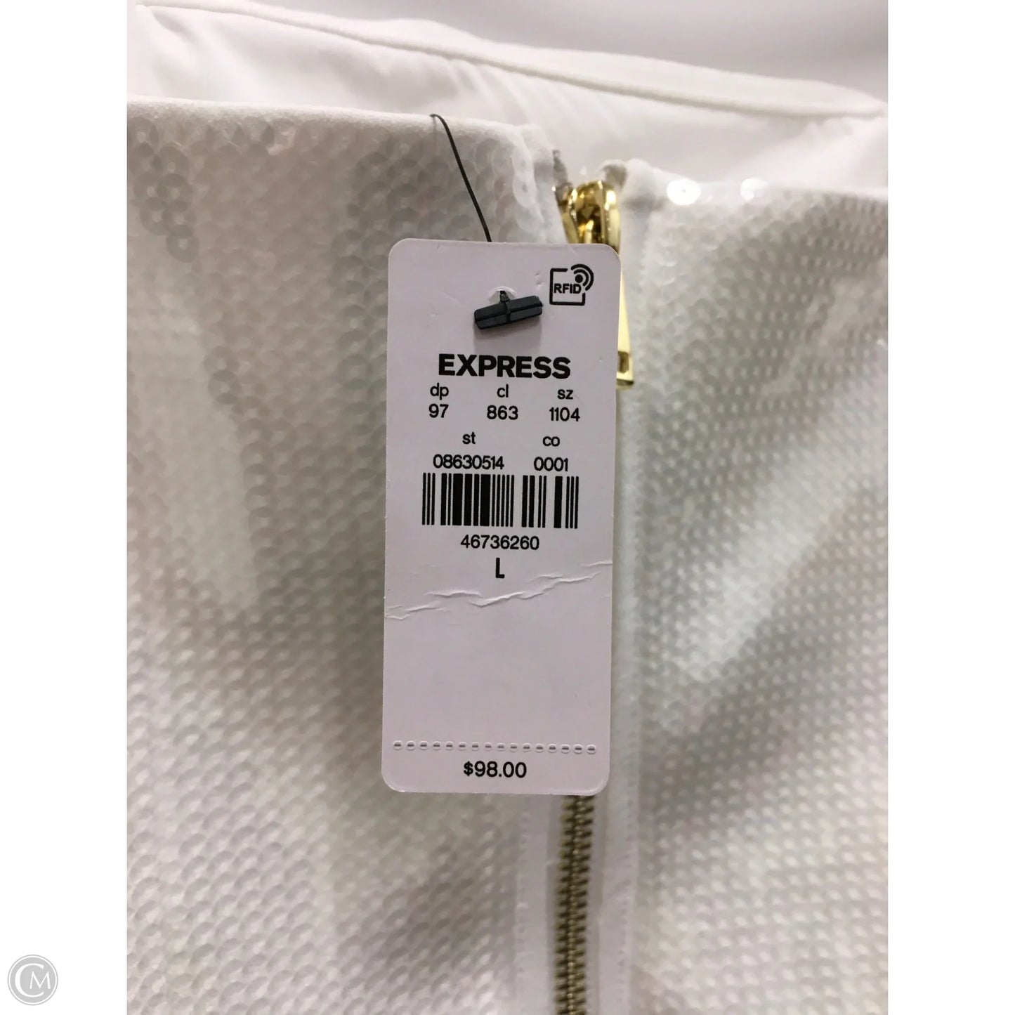 Top Sleeveless By Express In White, Size: L