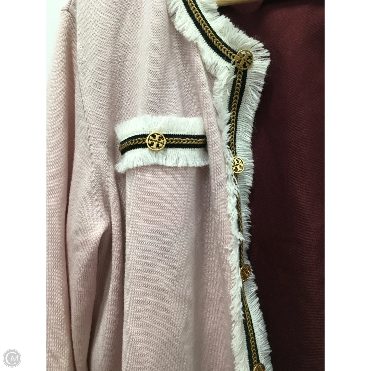 Blazer Designer By Tory Burch In Pink, Size: L
