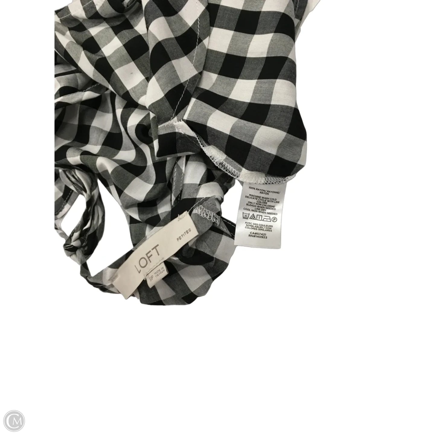 Top Sleeveless By Loft In Black & White, Size: Sp