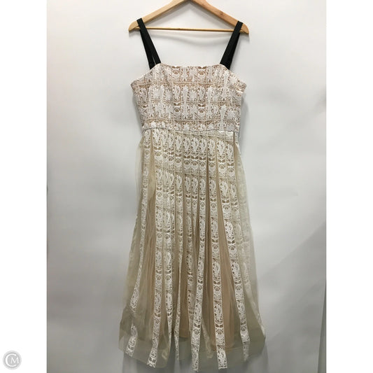 Dress Party Midi By Mare Mare In Tan & White, Size: L