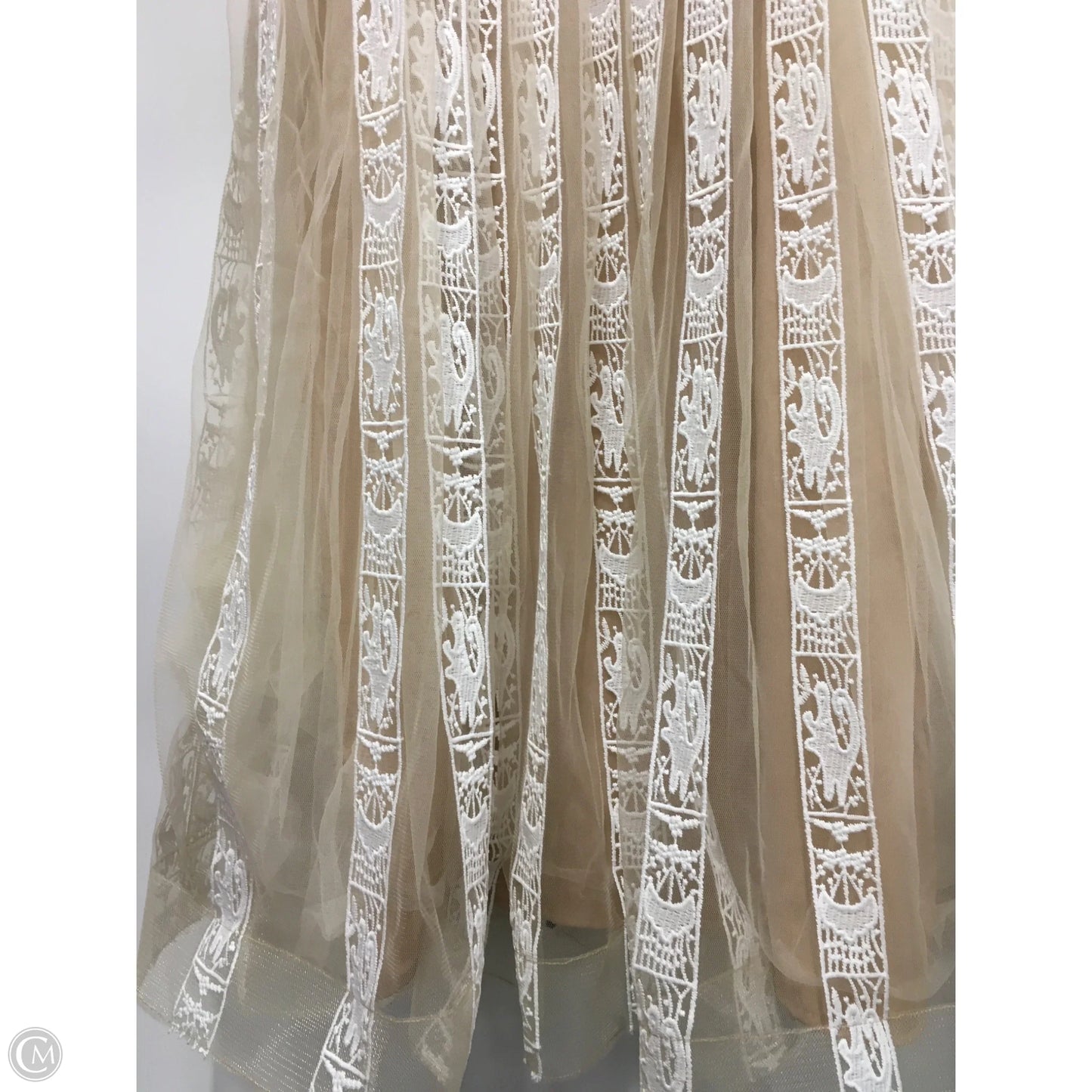 Dress Party Midi By Mare Mare In Tan & White, Size: L