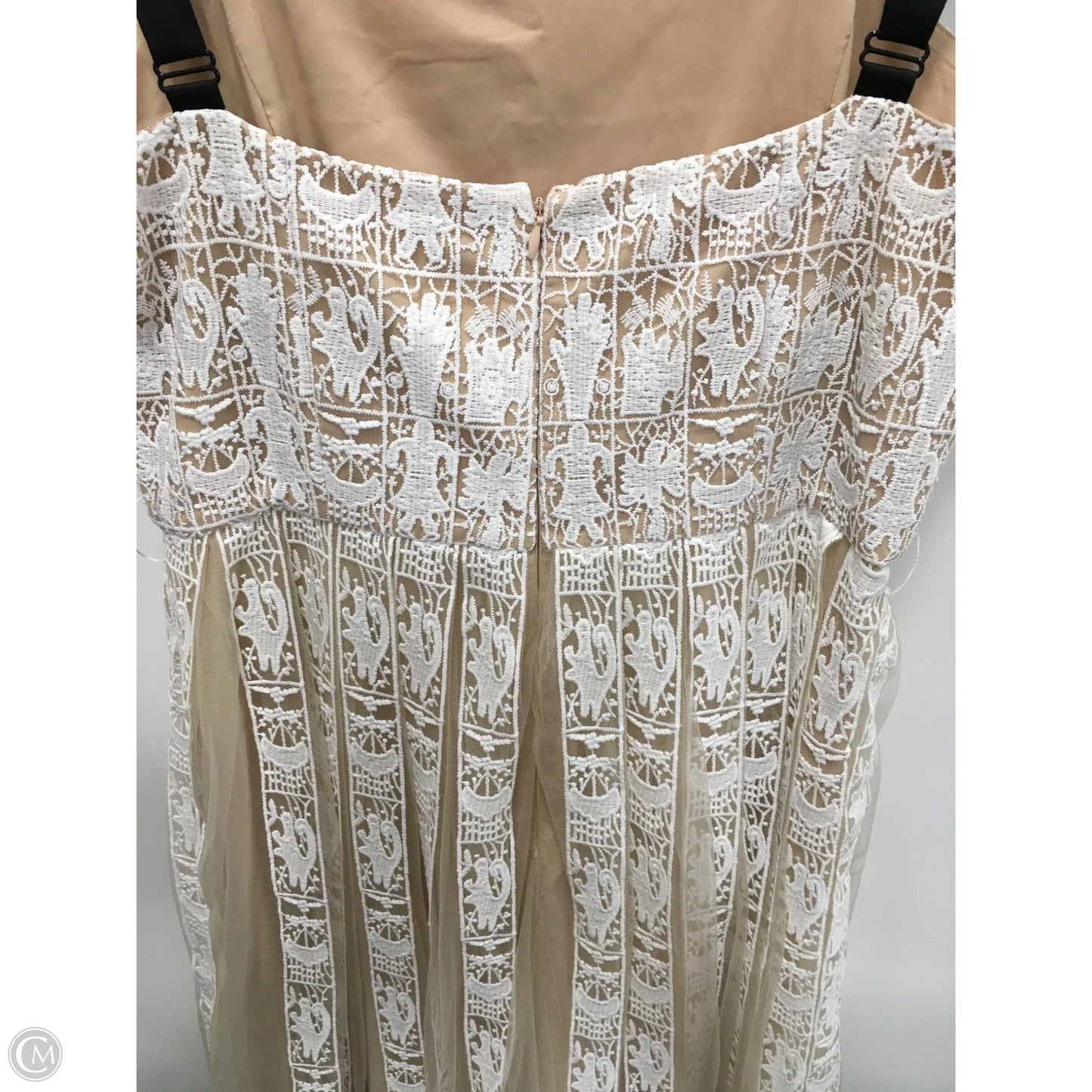 Dress Party Midi By Mare Mare In Tan & White, Size: L