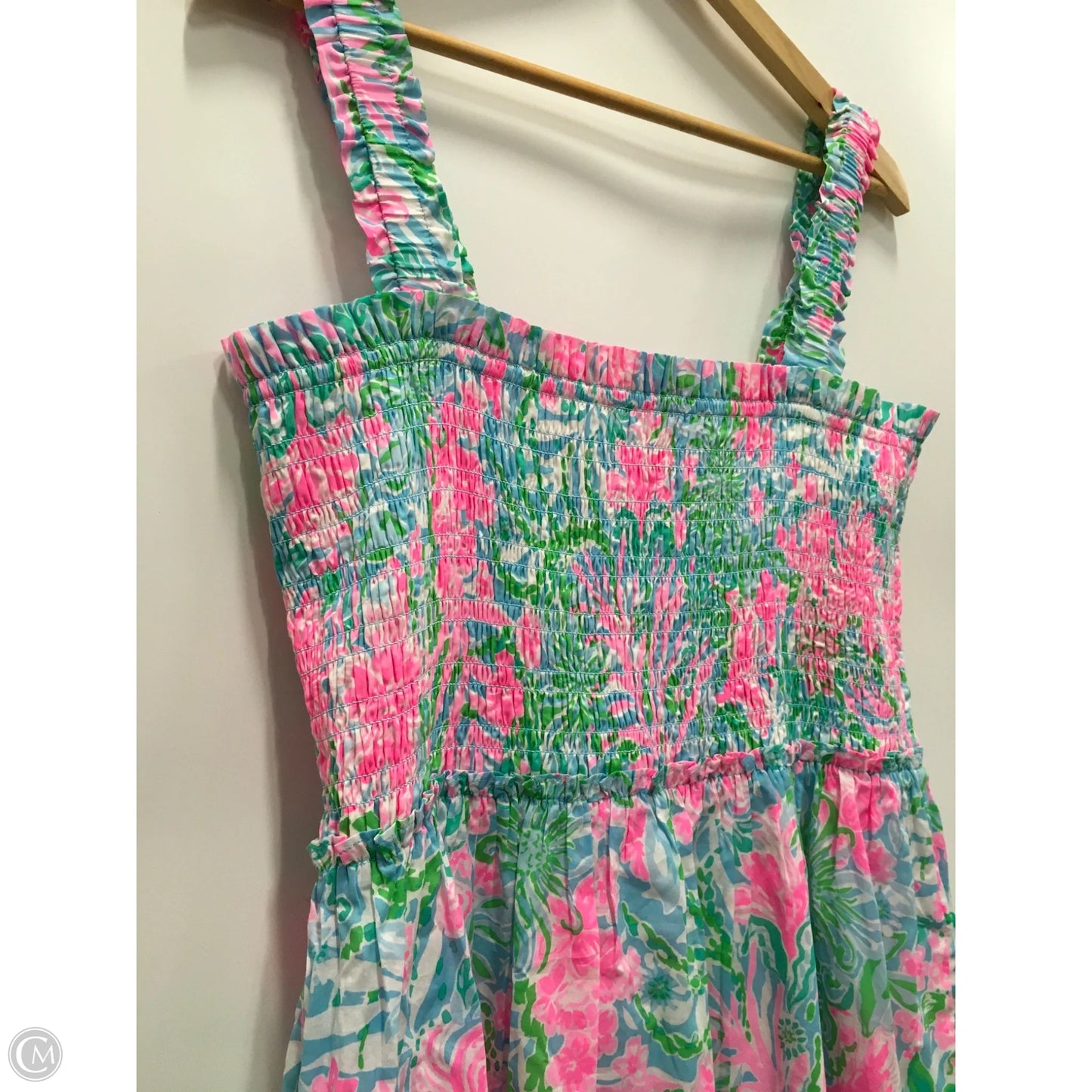 Dress Designer By Lilly Pulitzer In Blue & Pink, Size: 14