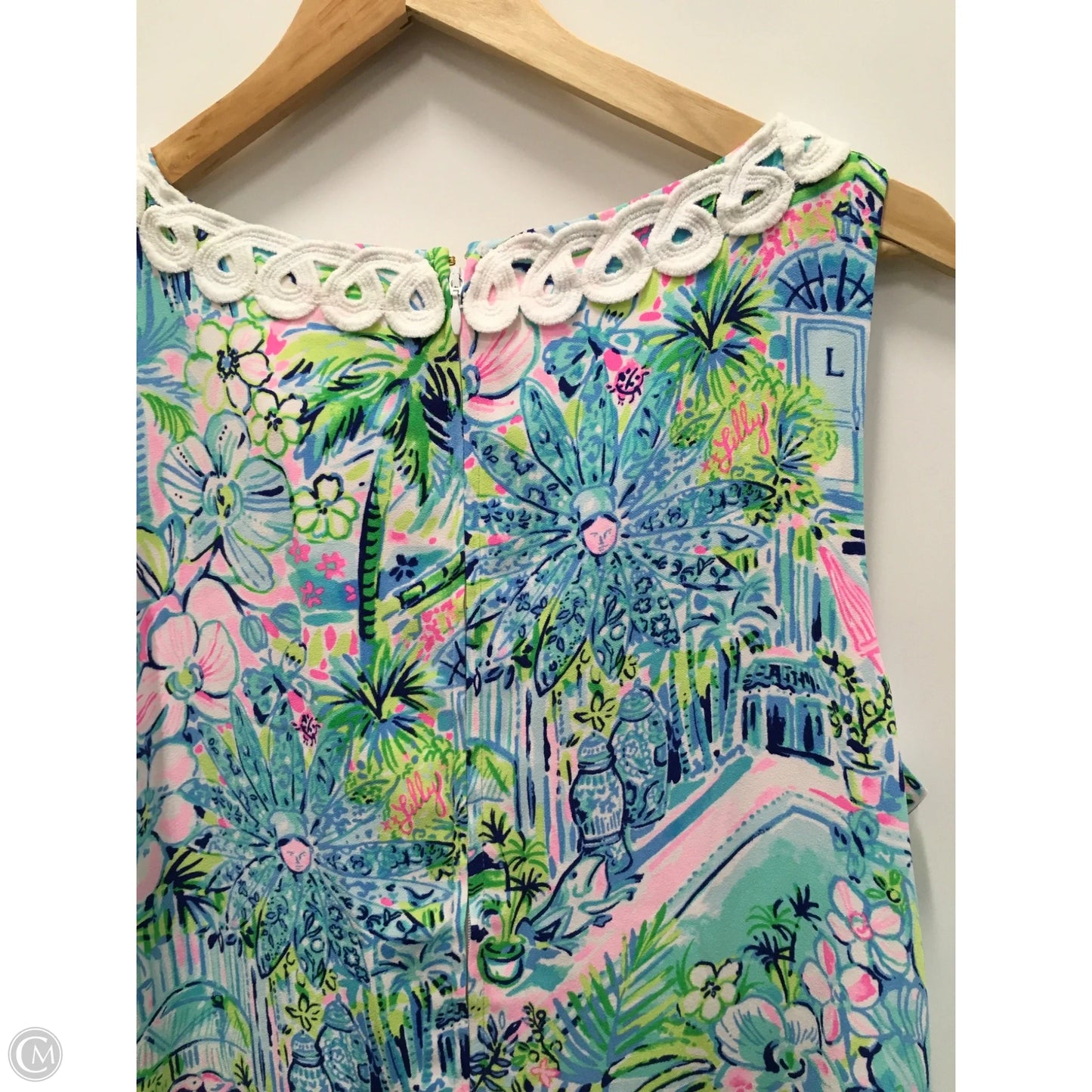 Dress Designer By Lilly Pulitzer In Blue & Green, Size: 12