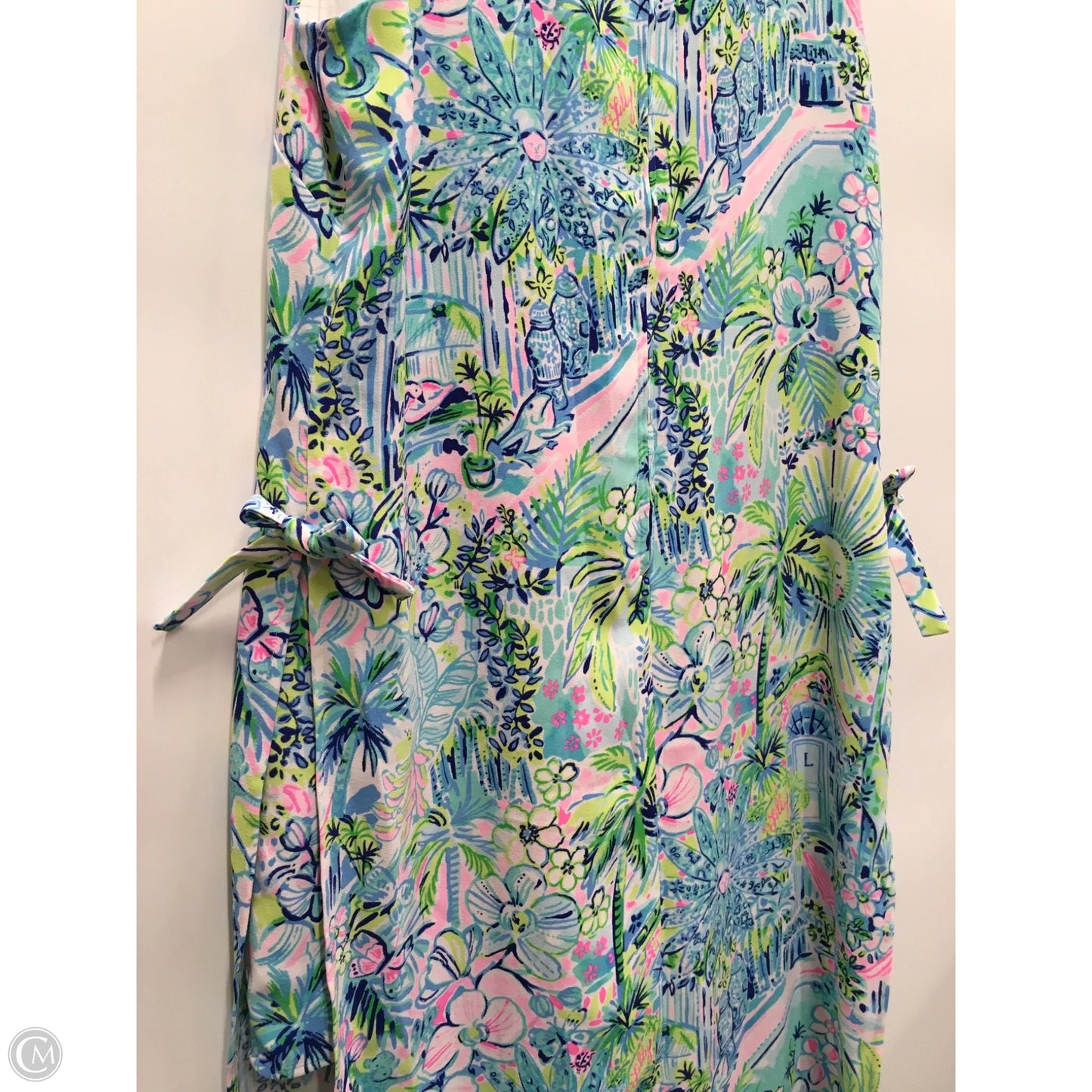 Dress Designer By Lilly Pulitzer In Blue & Green, Size: 12