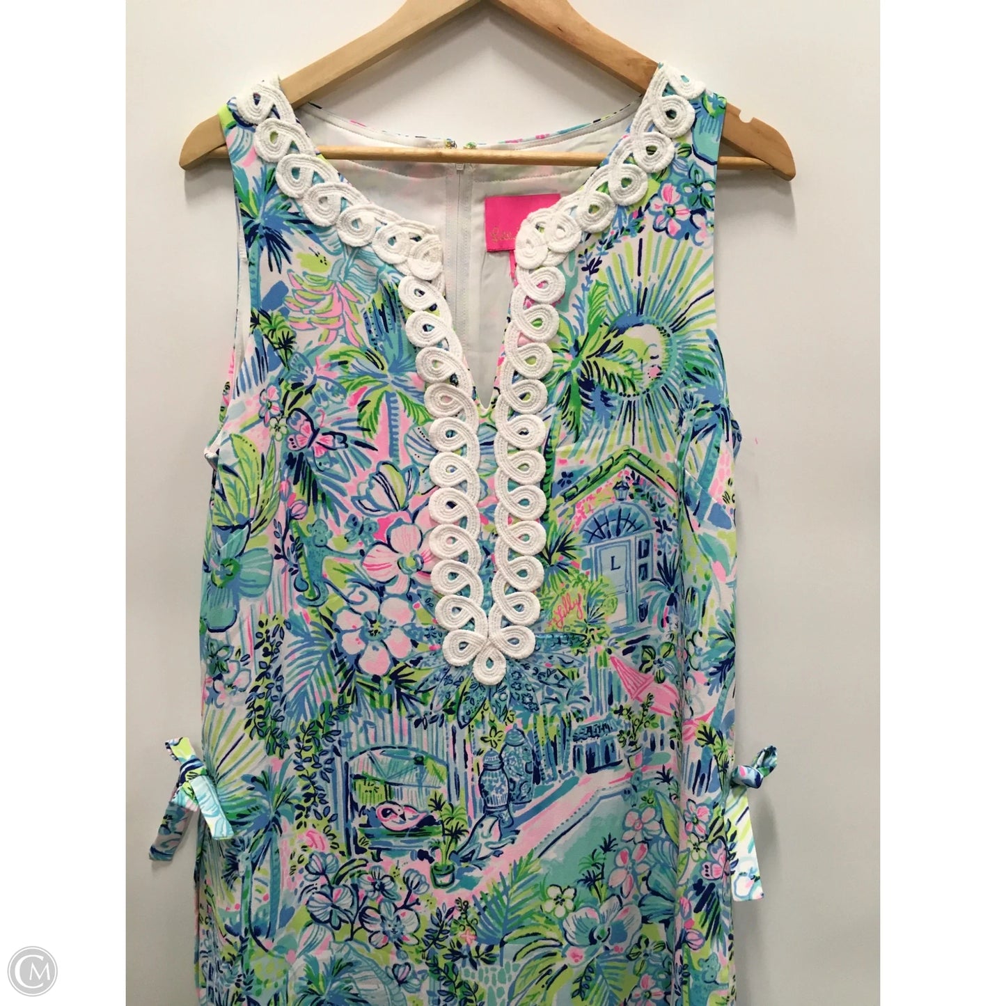 Dress Designer By Lilly Pulitzer In Blue & Green, Size: 12