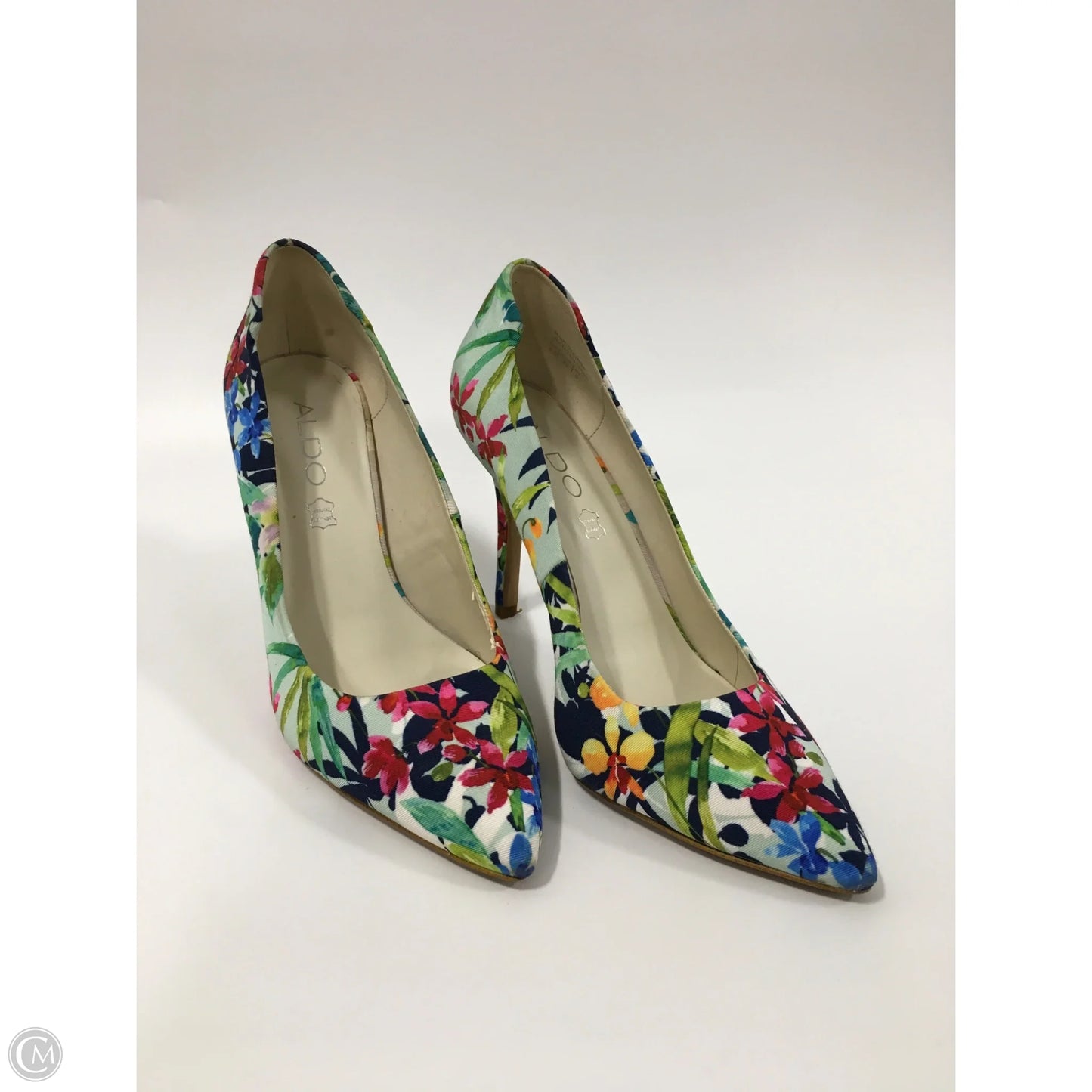 Shoes Heels Stiletto By Aldo In Floral Print, Size: 8.5