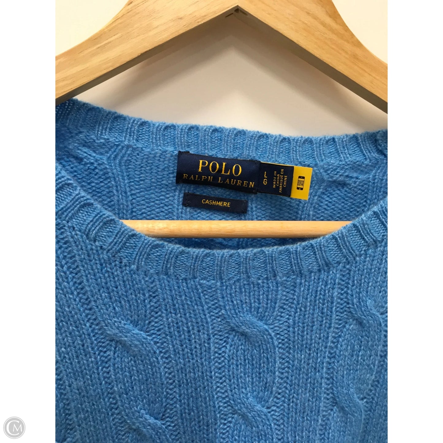 Sweater Cashmere By Polo Ralph Lauren In Blue, Size: L