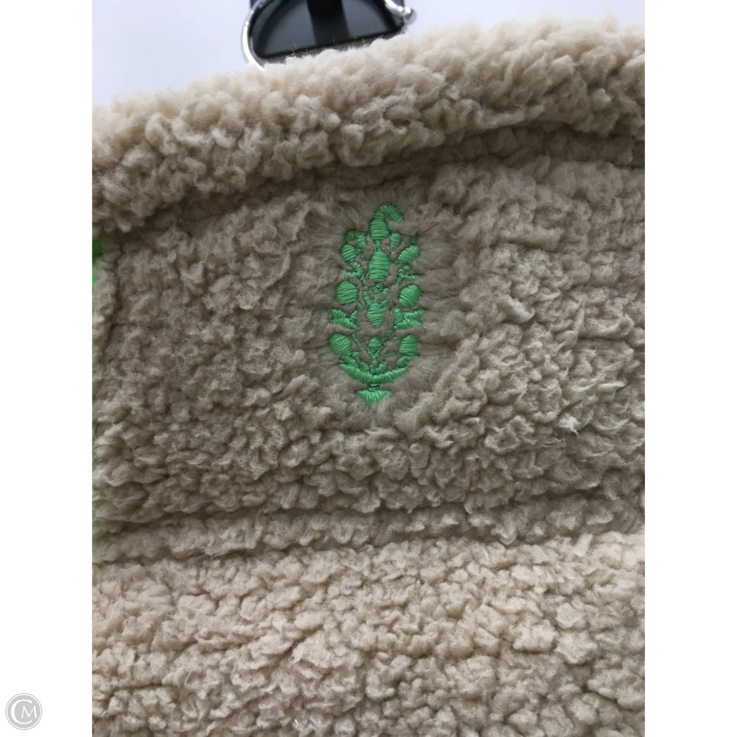 Jacket Faux Fur & Sherpa By Free People In Green & Tan, Size: S