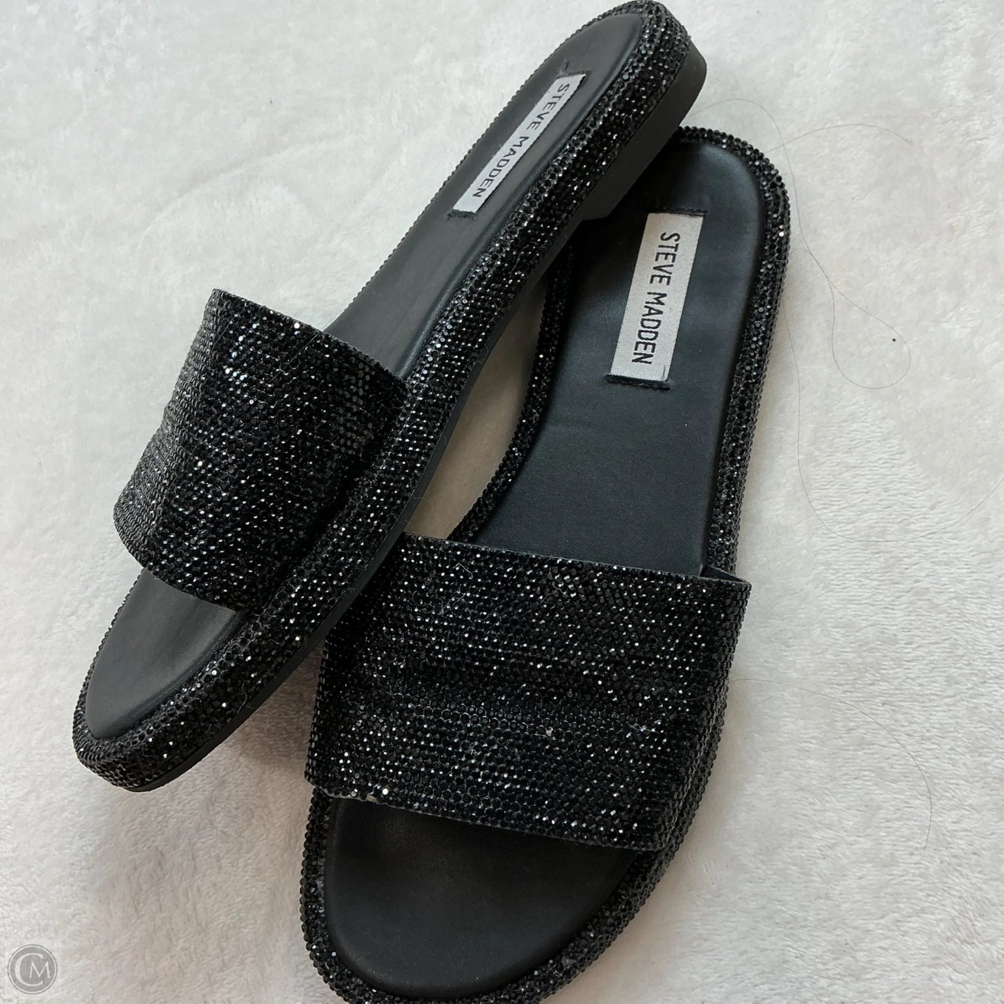Sandals Flats By Steve Madden In Black, Size: 8