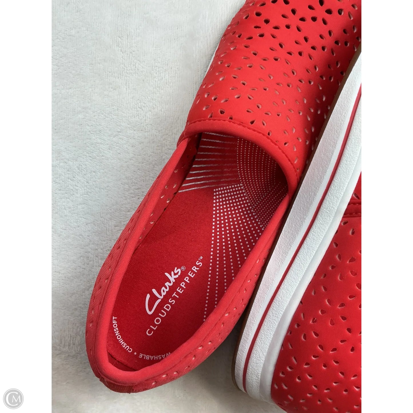 Shoes Flats By Clarks In Red, Size: 8