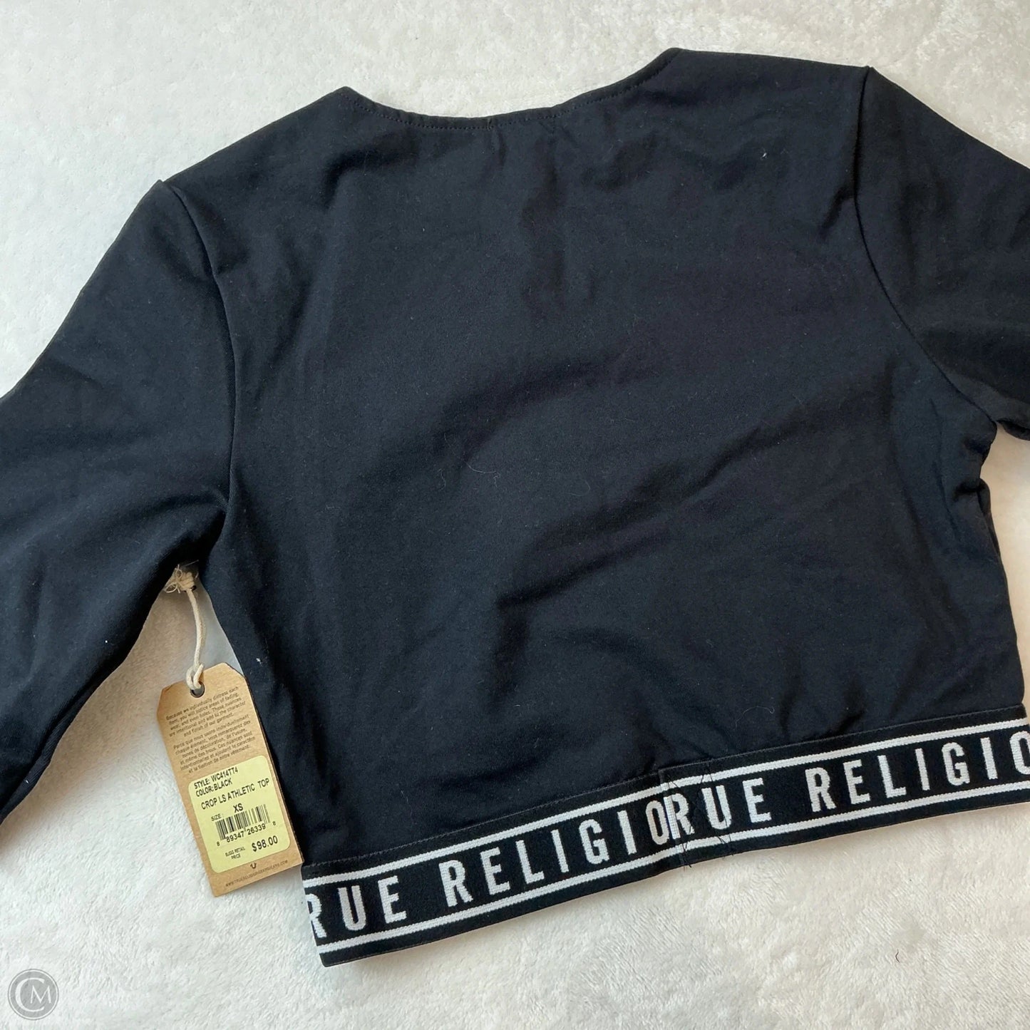 Athletic Top Long Sleeve Crewneck By True Religion In Black, Size: Xs