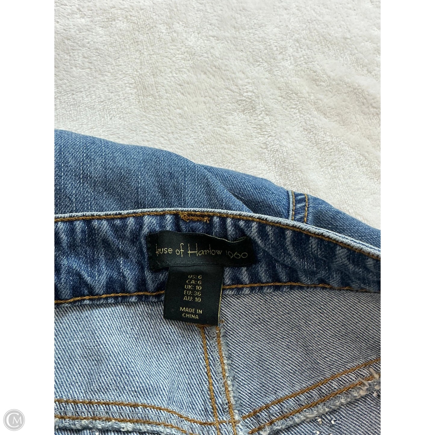 Jeans Wide Leg By House Of Harlow In Blue Denim, Size: 6