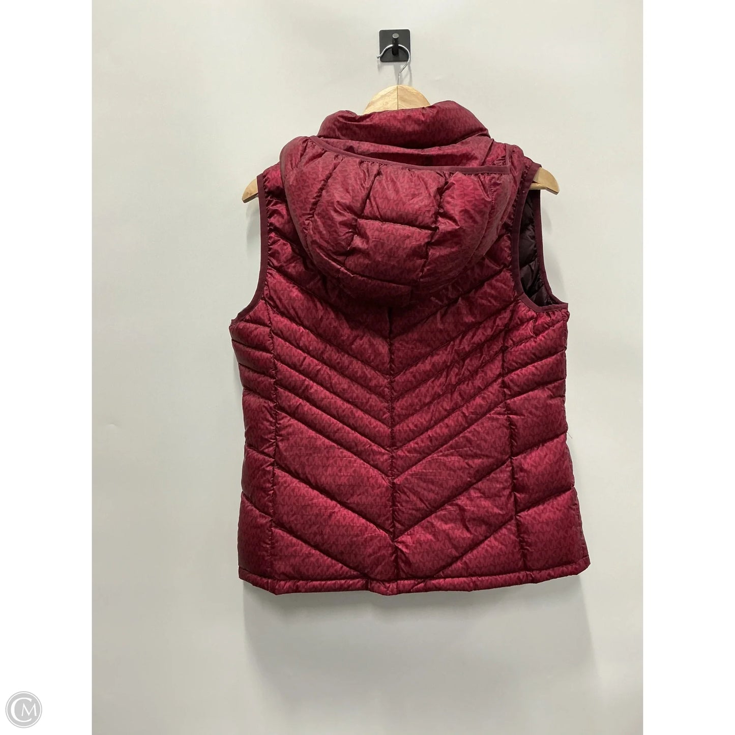 Vest Puffer & Quilted By Michael By Michael Kors In Maroon, Size: M