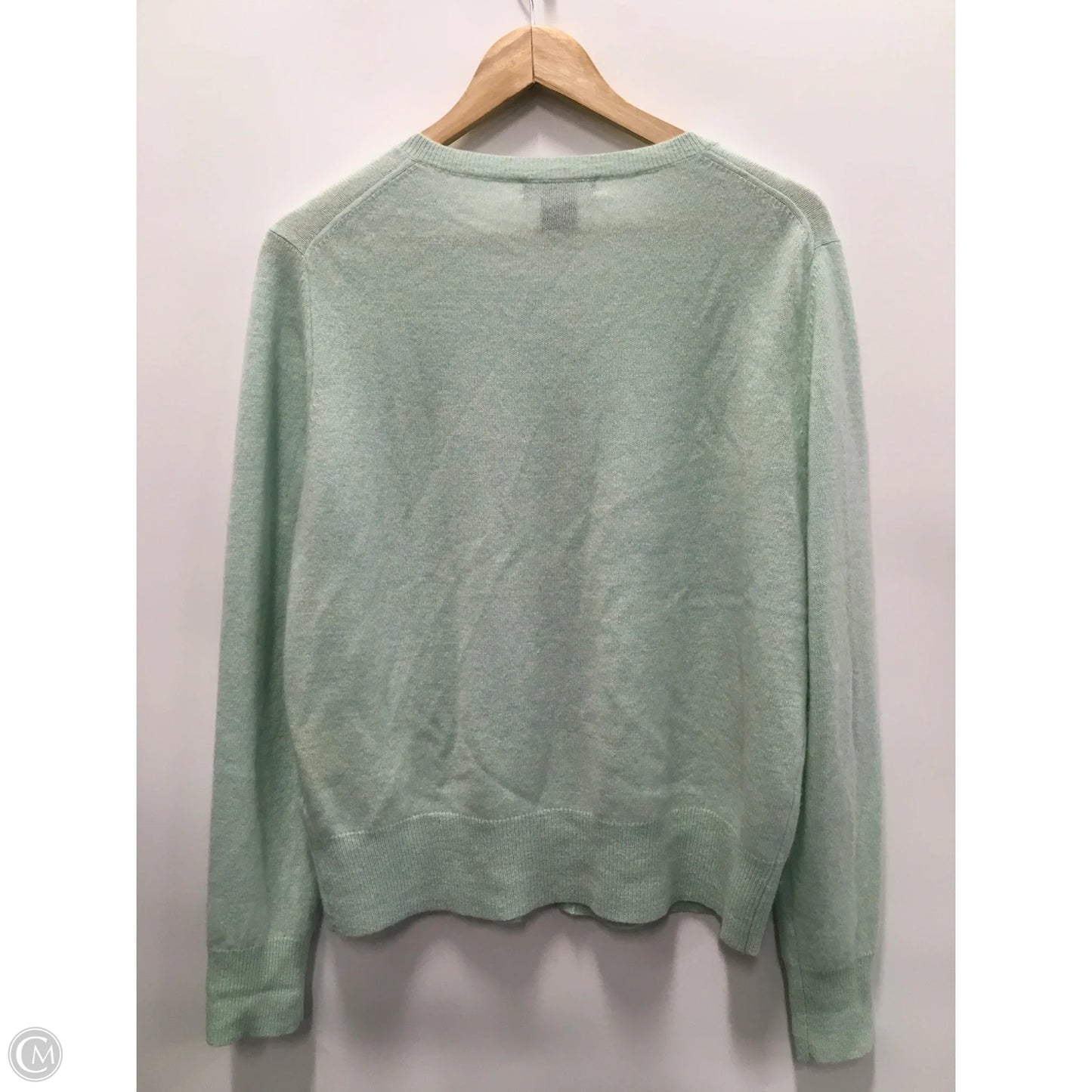 Sweater Cardigan Cashmere By Lord And Taylor In Green, Size: Xl
