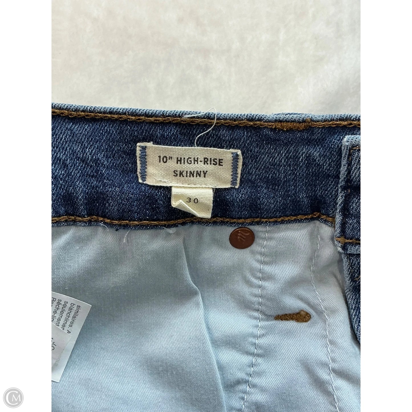 Jeans Straight By Madewell In Blue Denim, Size: 30