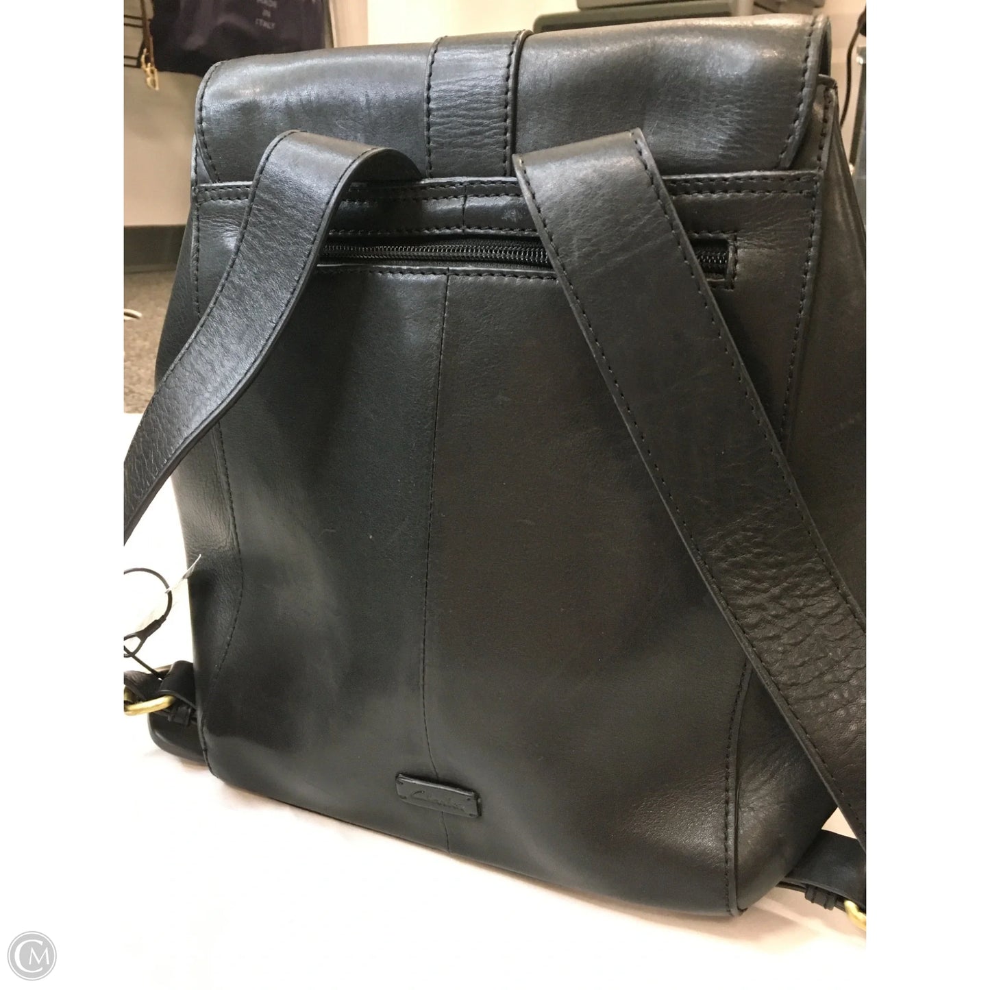 Backpack Leather By Clarks, Size: Small
