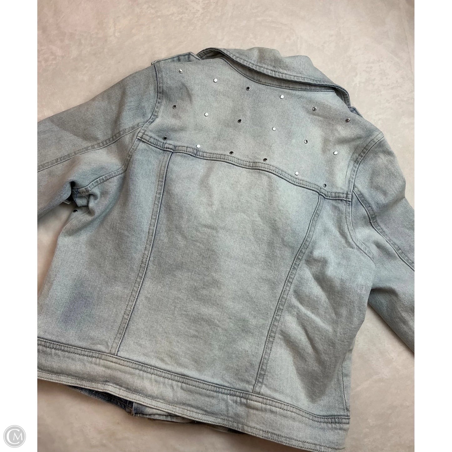 Jacket Denim By Dkny In Blue Denim, Size: S