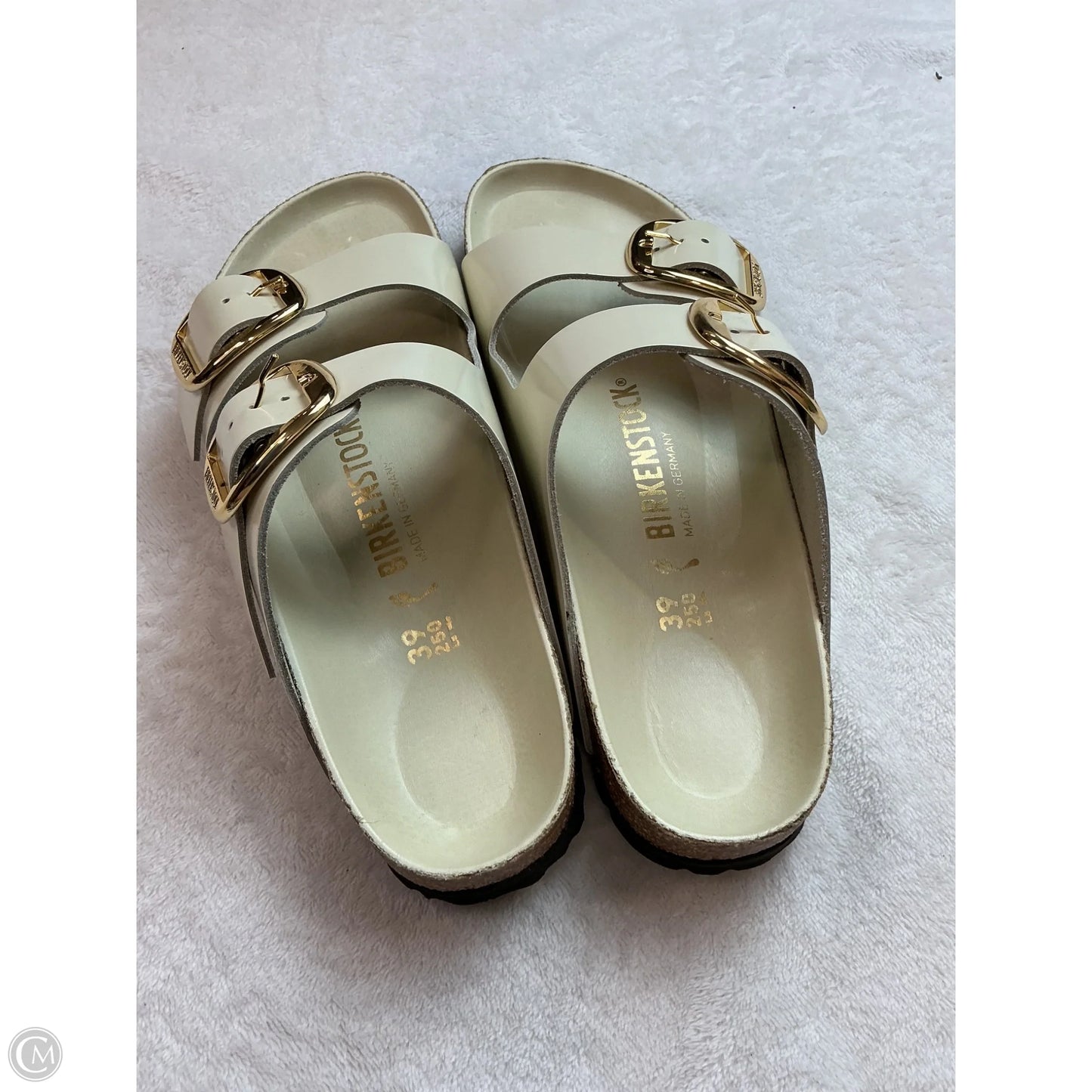 Sandals Flats By Birkenstock In Cream, Size: 8
