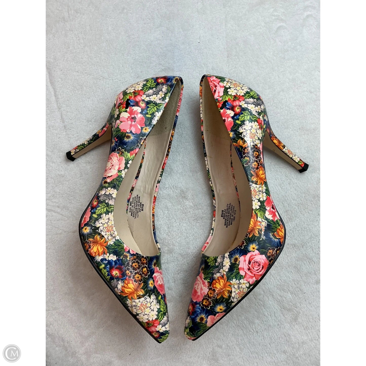 Shoes Heels Stiletto By Nine West In Floral Print, Size: 8.5