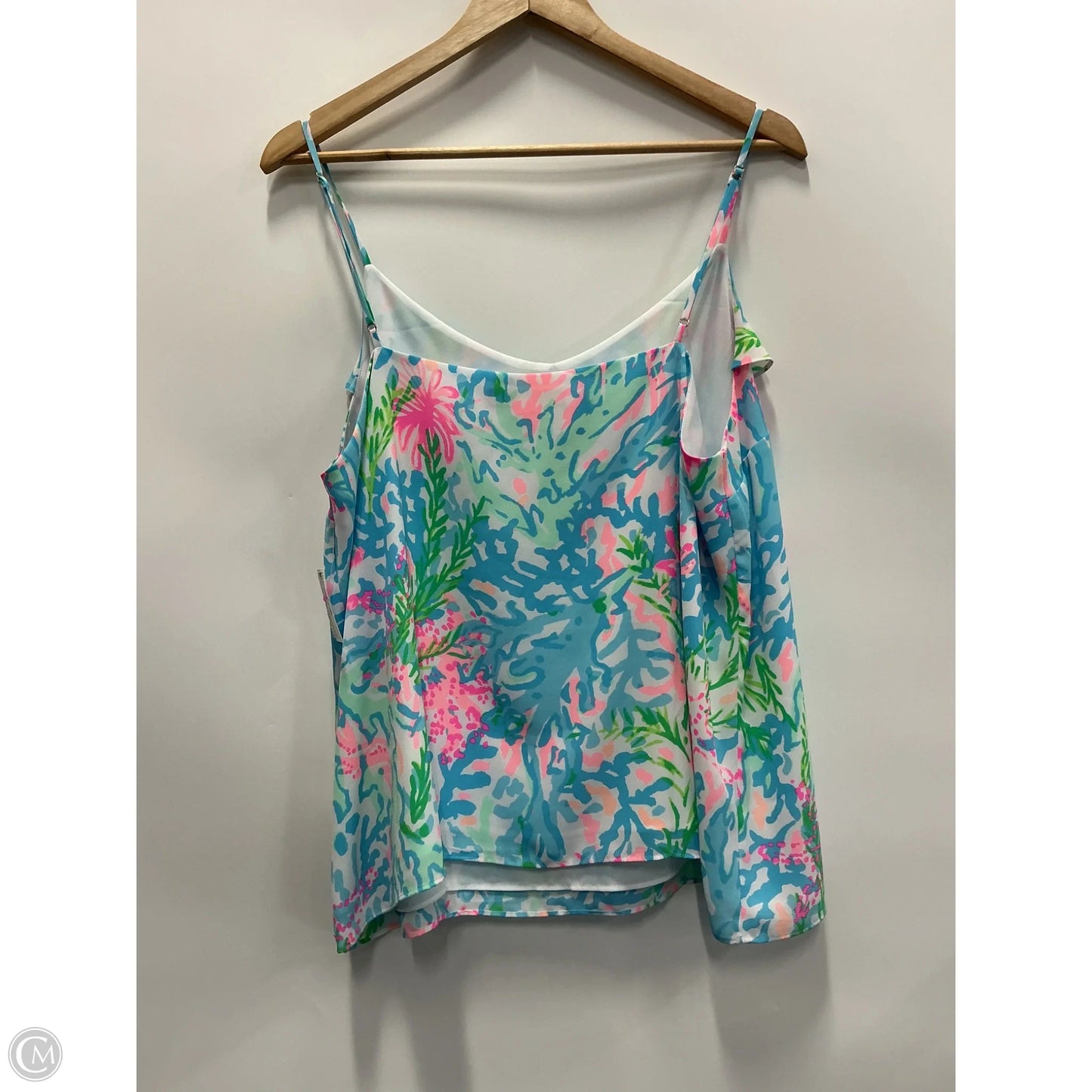 Top Sleeveless Designer By Lilly Pulitzer In Blue & Green, Size: Xl