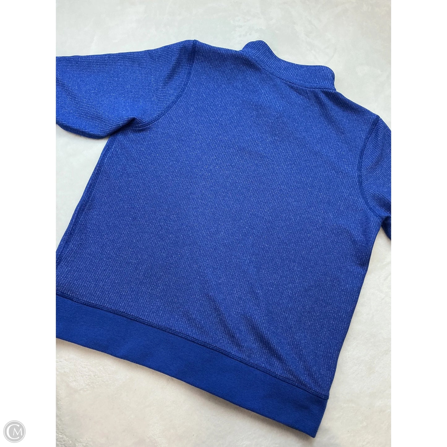 Athletic Top Long Sleeve Collar By Antigua In Blue, Size: S