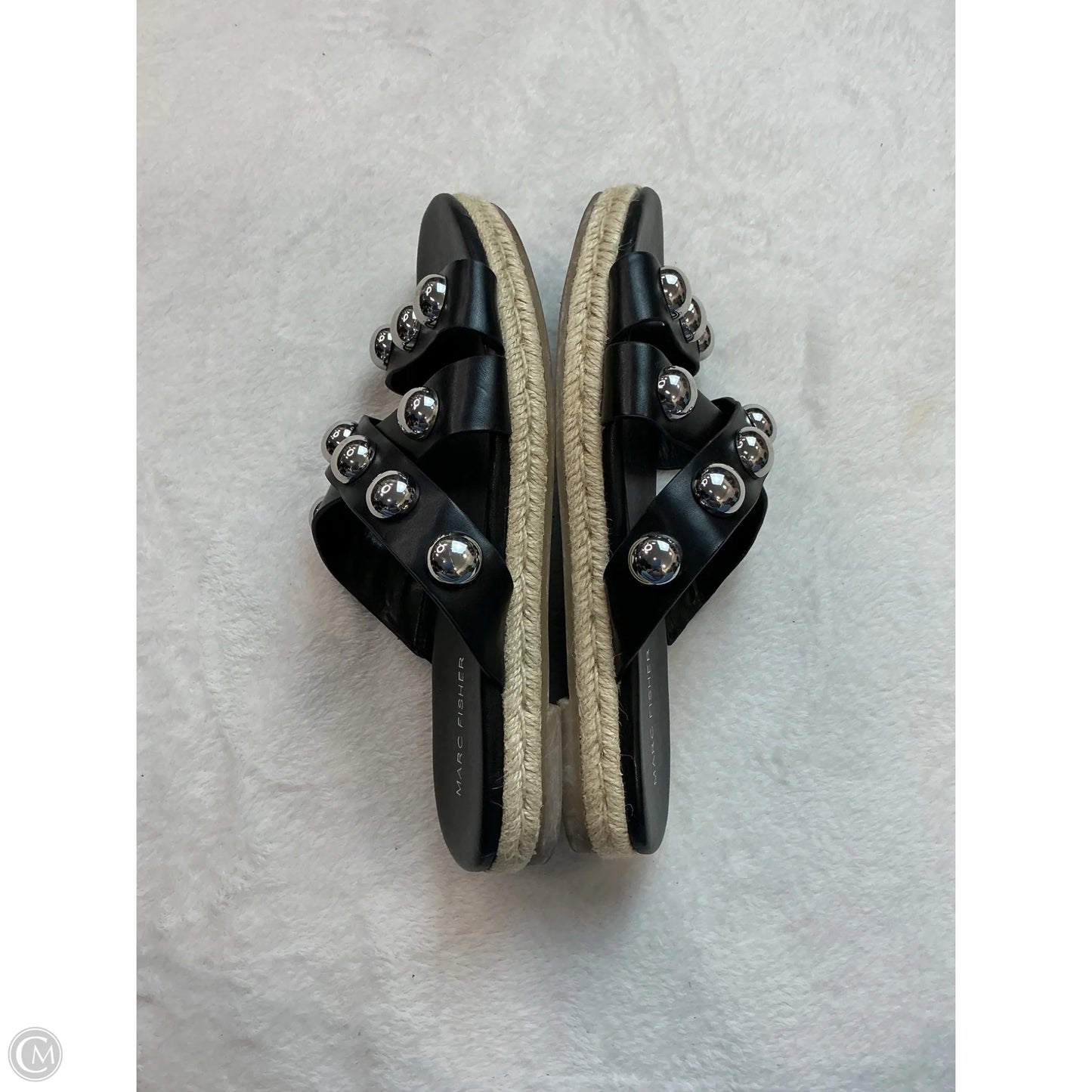 Sandals Flats By Marc Fisher In Black, Size: 8.5