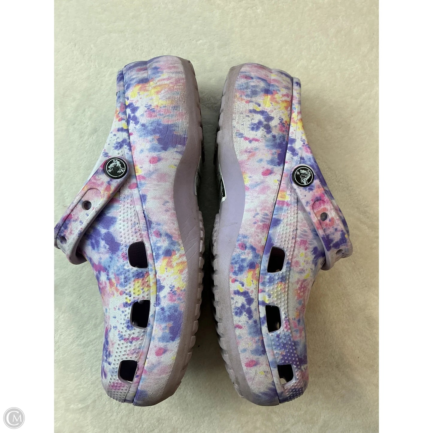 Shoes Sneakers Platform By Crocs In Purple, Size: 9