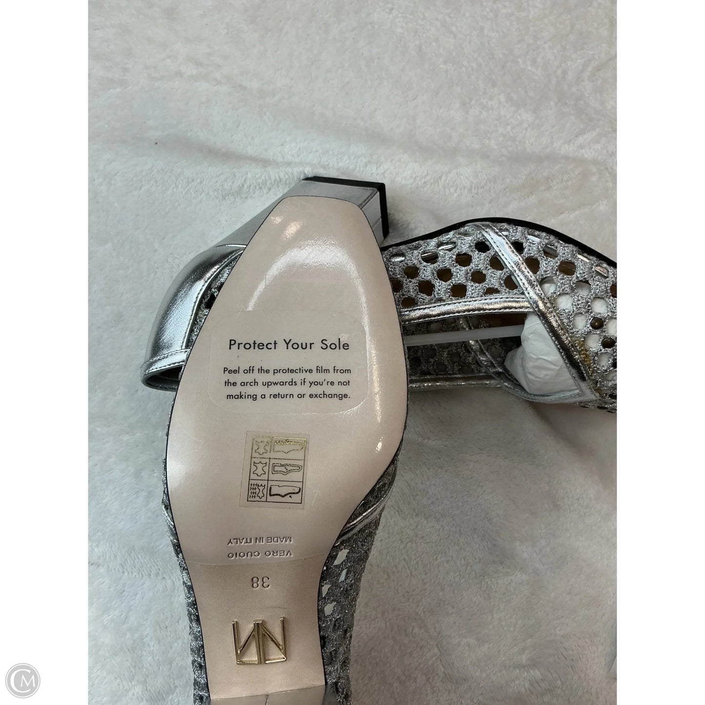 Shoes Heels Block By Cma In Silver, Size: 8