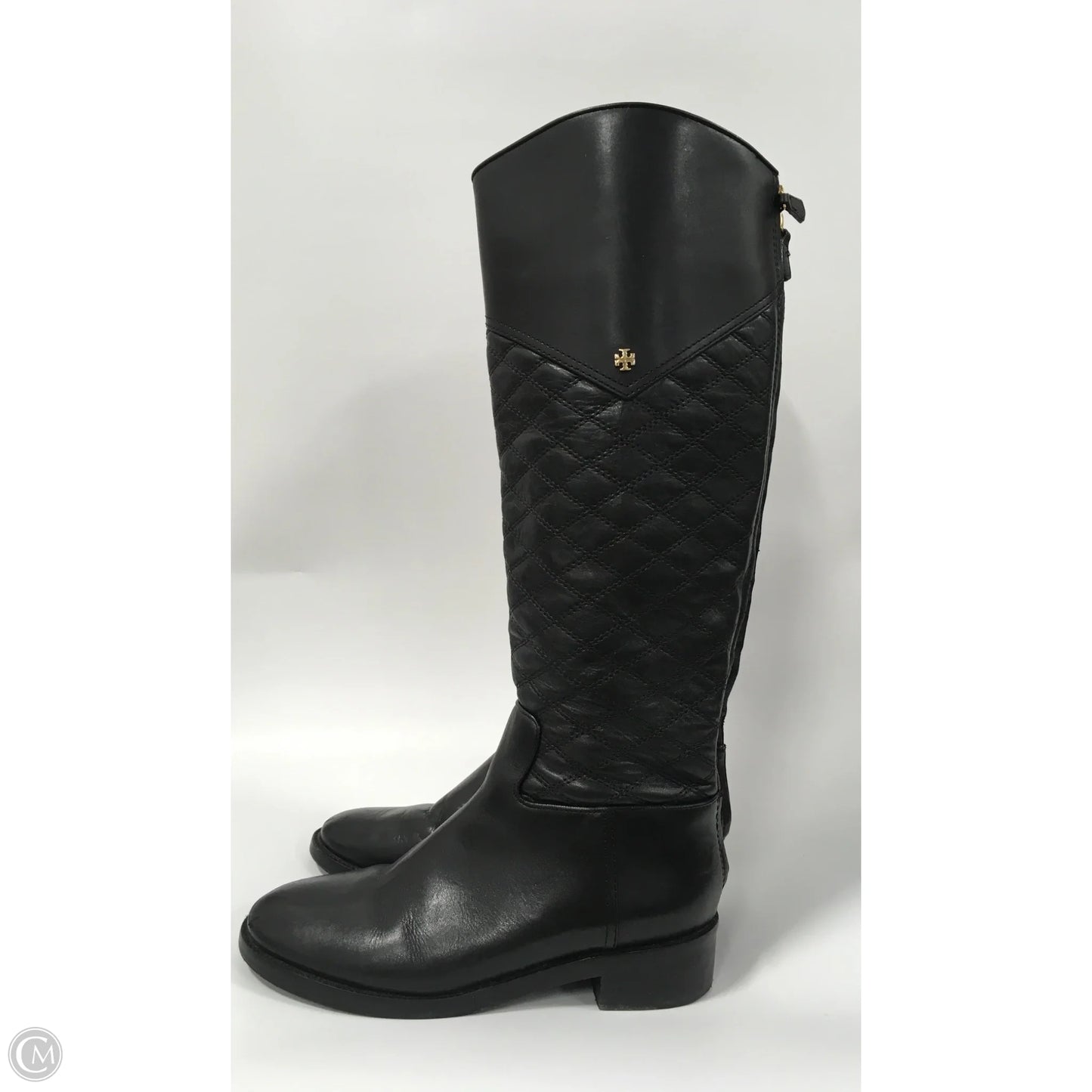 Boots Mid-calf Flats By Tory Burch In Black, Size: 7