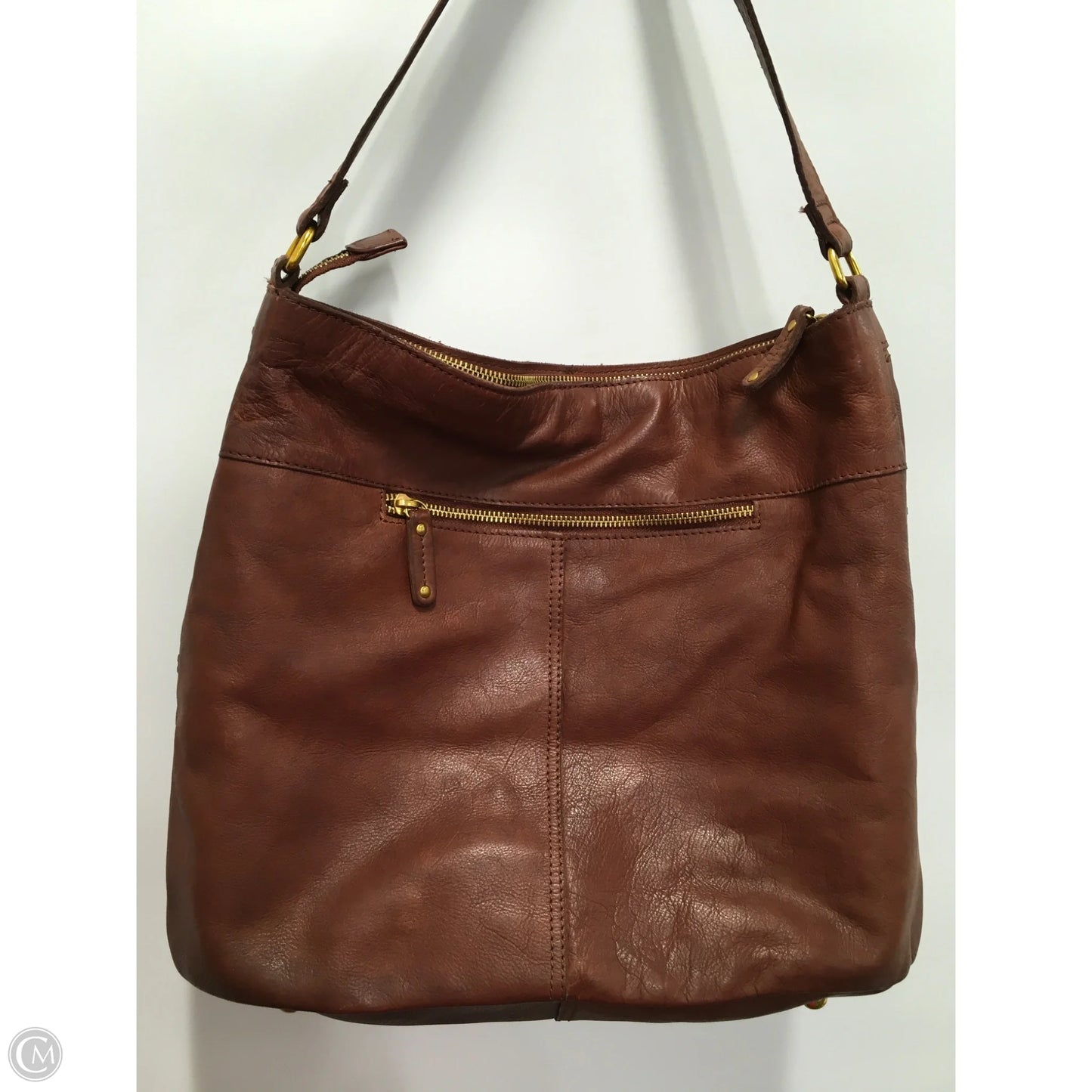 Handbag Leather By Clothes Mentor, Size: Medium