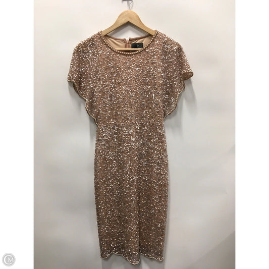 Dress Party Short By Adrianna Papell In Rose Gold, Size: Xs