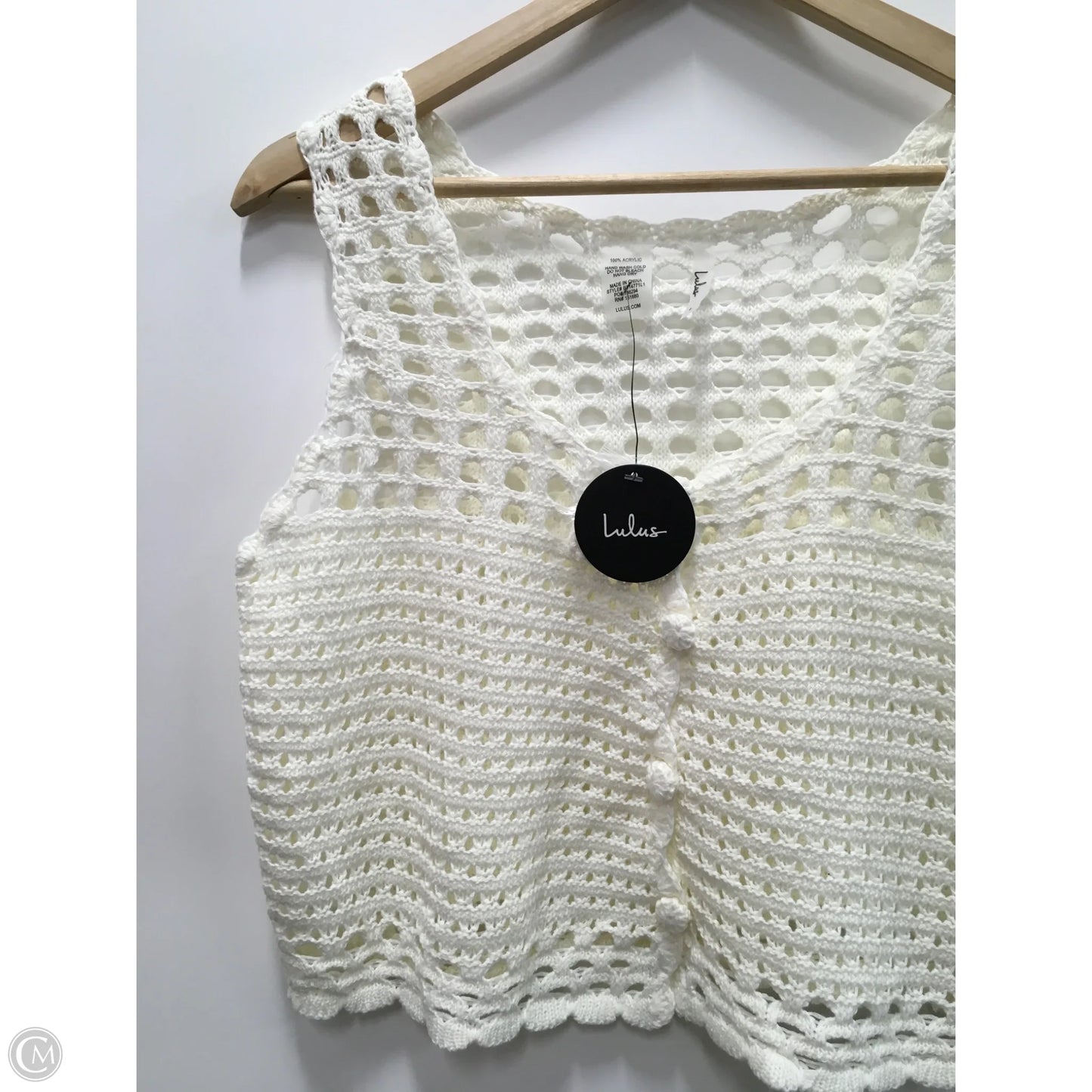 Top Sleeveless By Lulus In Cream, Size: L