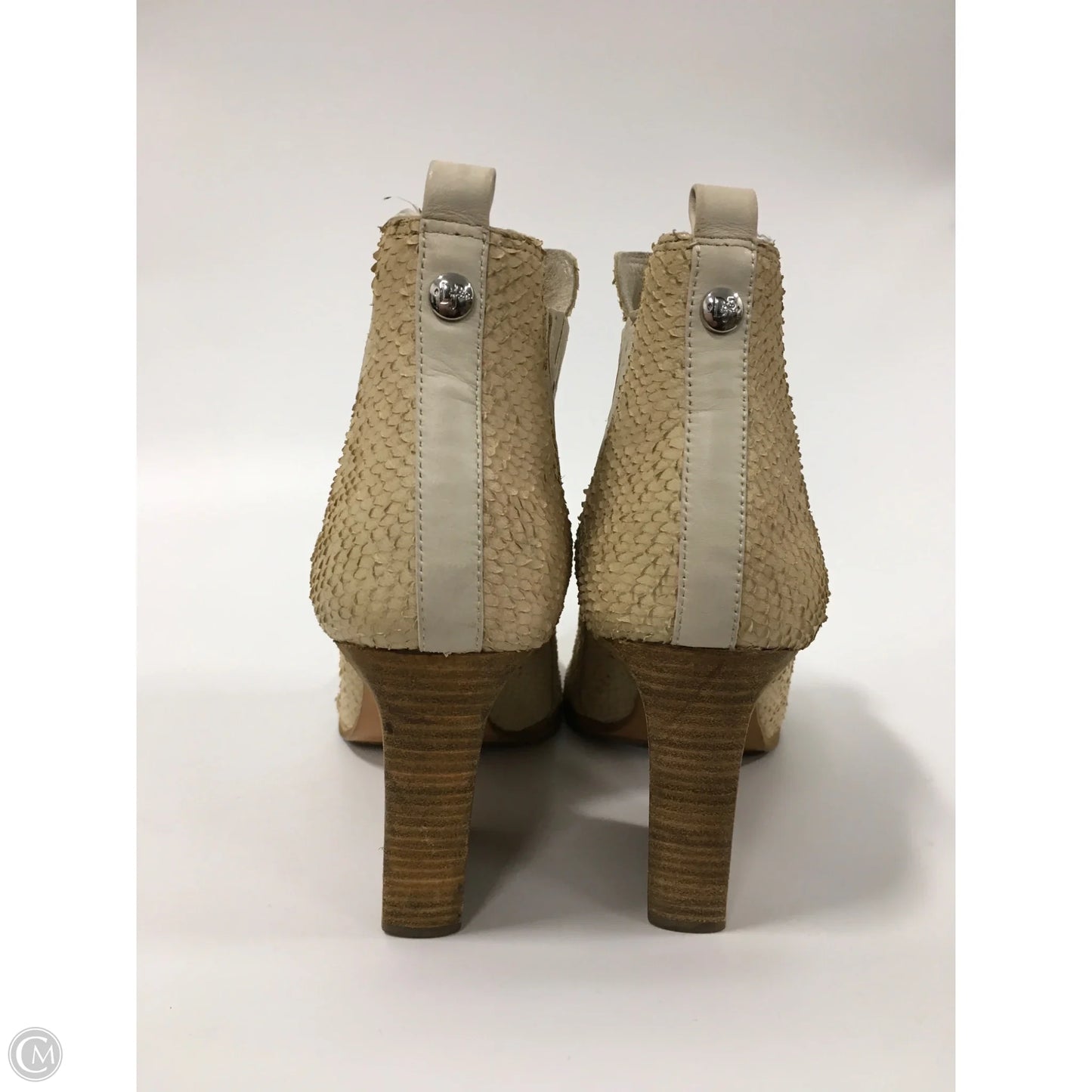 Boots Ankle Heels By Donald Pliner In Cream, Size: 9