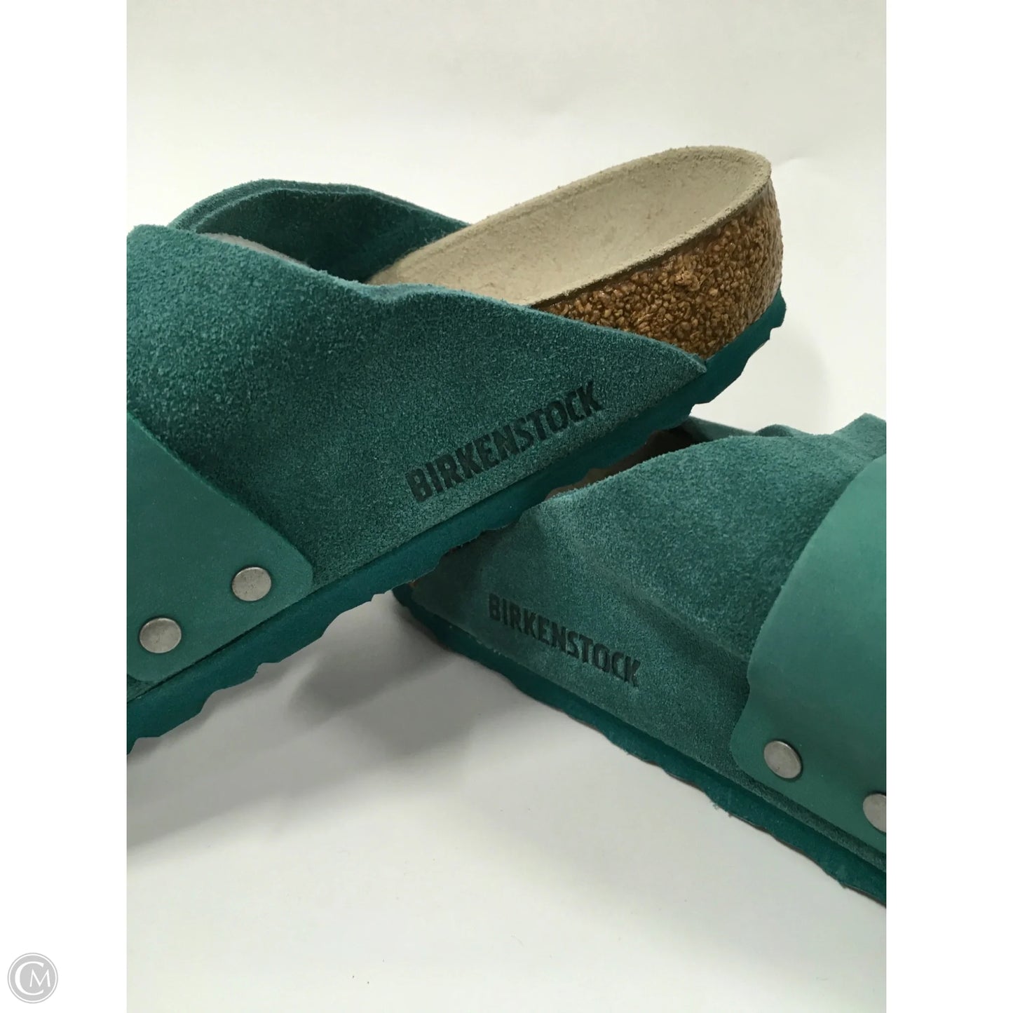 Sandals Flats By Birkenstock In Teal, Size: 6