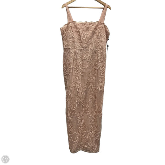 Dress Party Long By Adrianna Papell In Pink, Size: Xl