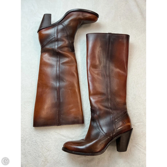 Boots Designer By Frye In Brown, Size: 9
