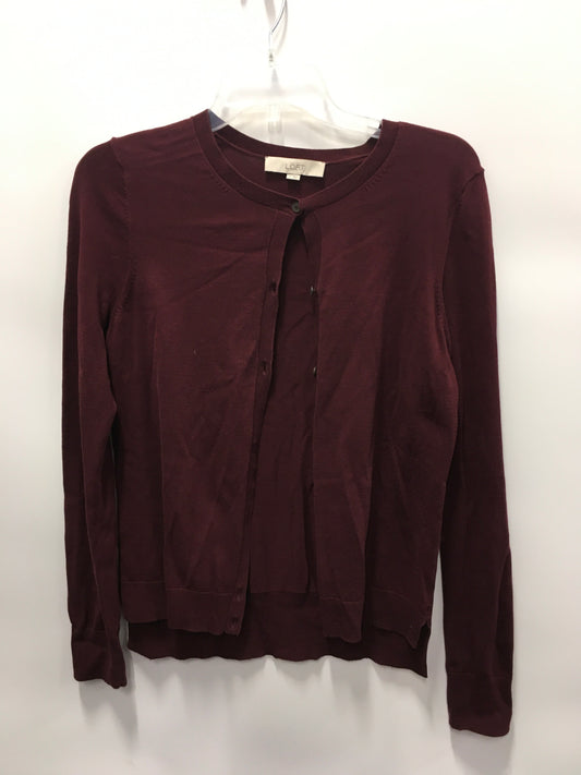 Maroon Cardigan Loft, Size S