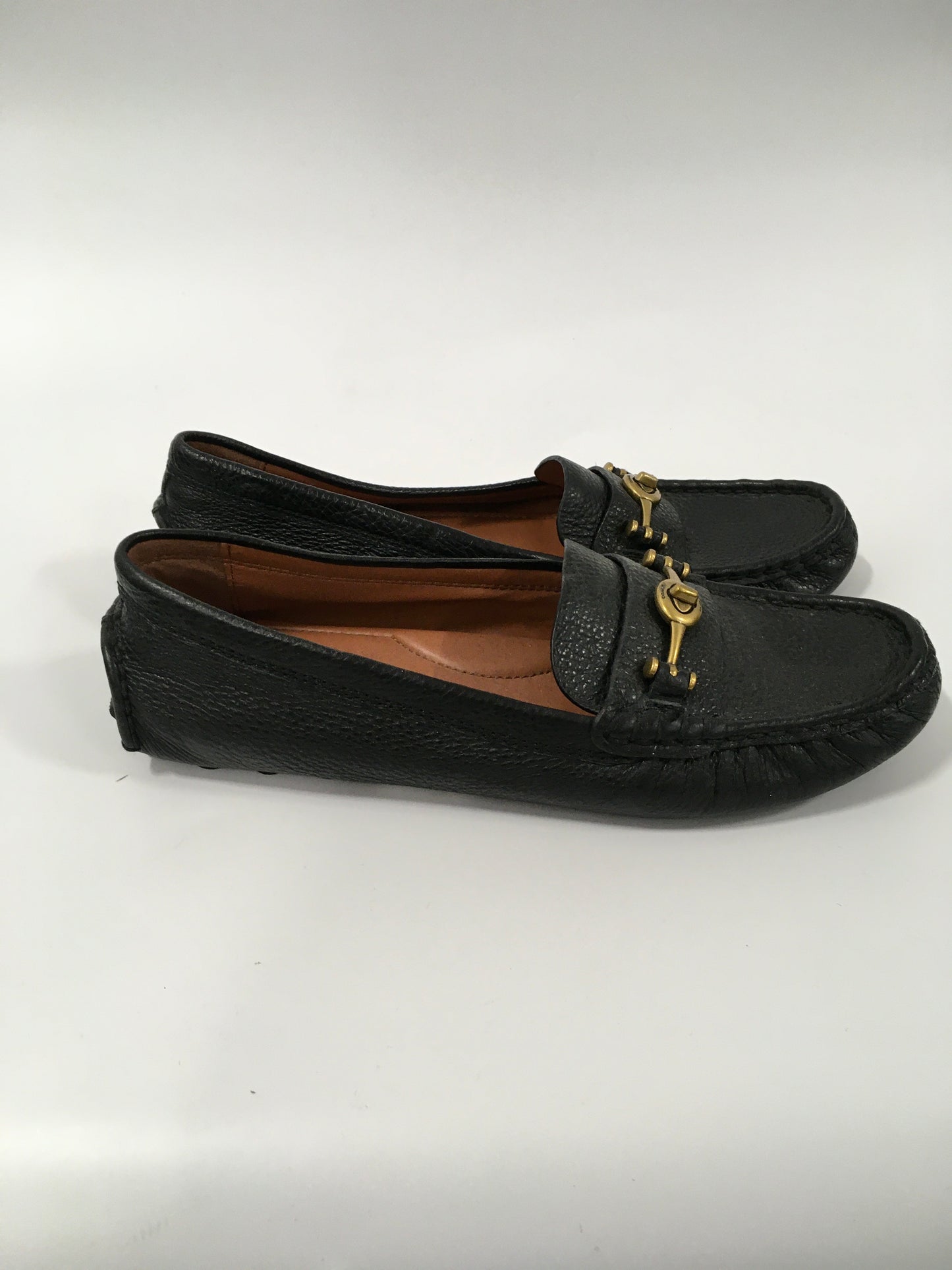 Black Shoes Flats Loafer Oxford Coach, Size 8.5