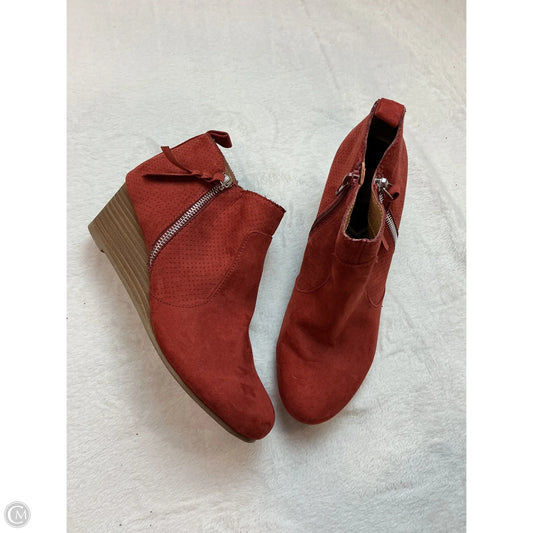 Boots Ankle Heels By Dolce Vita In Red, Size: 8.5