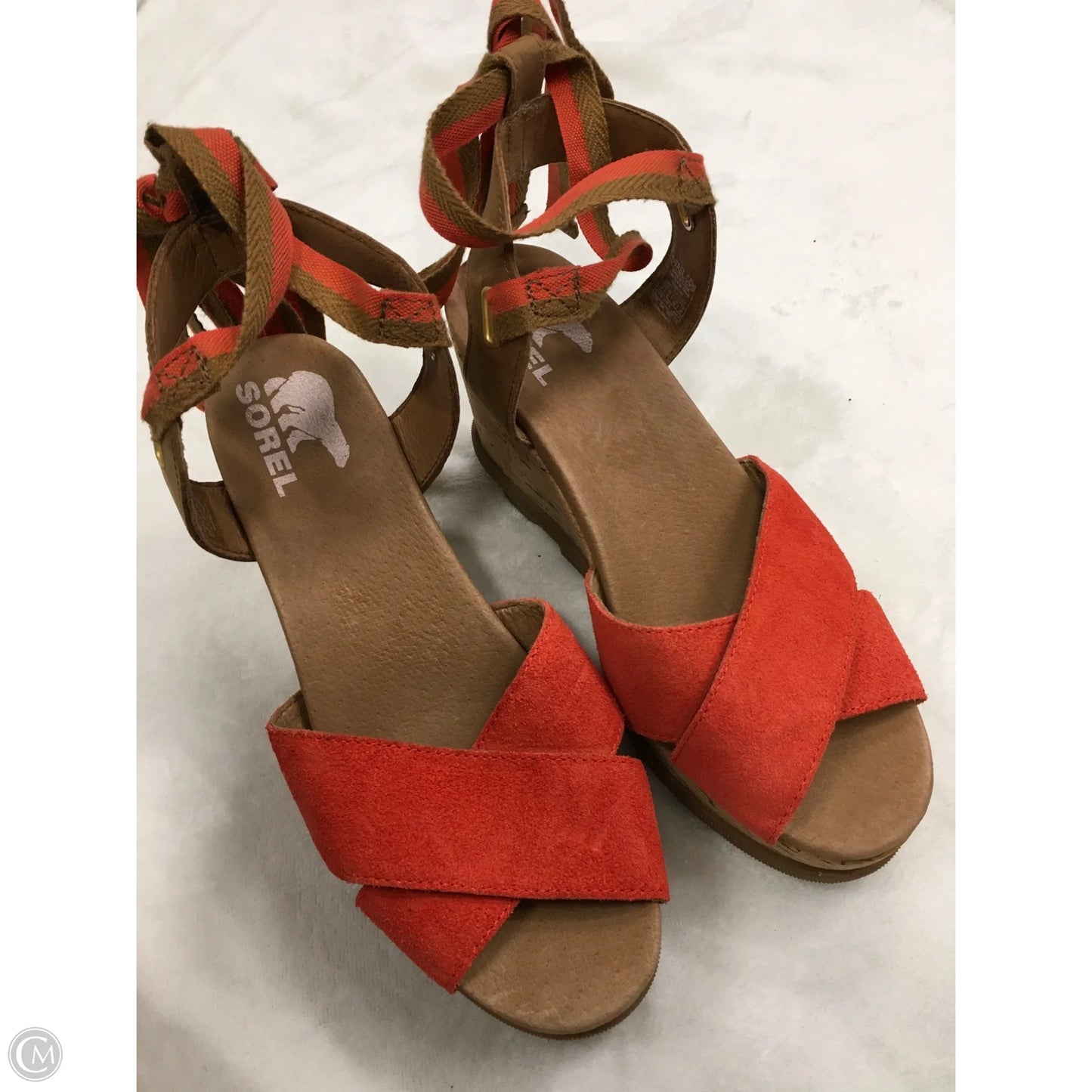 Sandals Heels Platform By Sorel In Orange, Size: 8