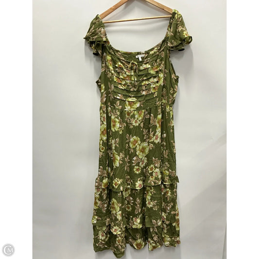 Dress Casual Maxi By Maurices In Green, Size: 1x