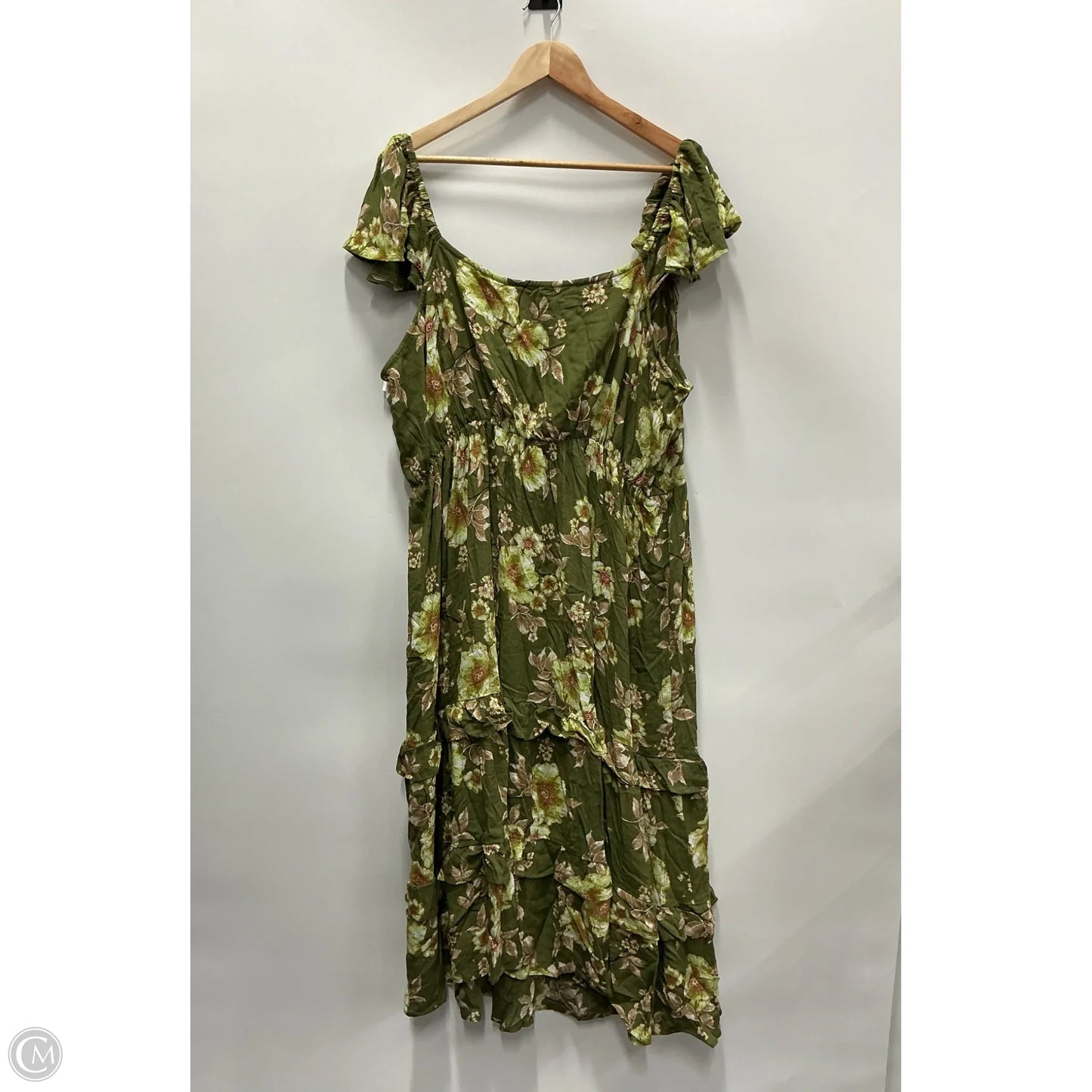 Dress Casual Maxi By Maurices In Green, Size: 1x