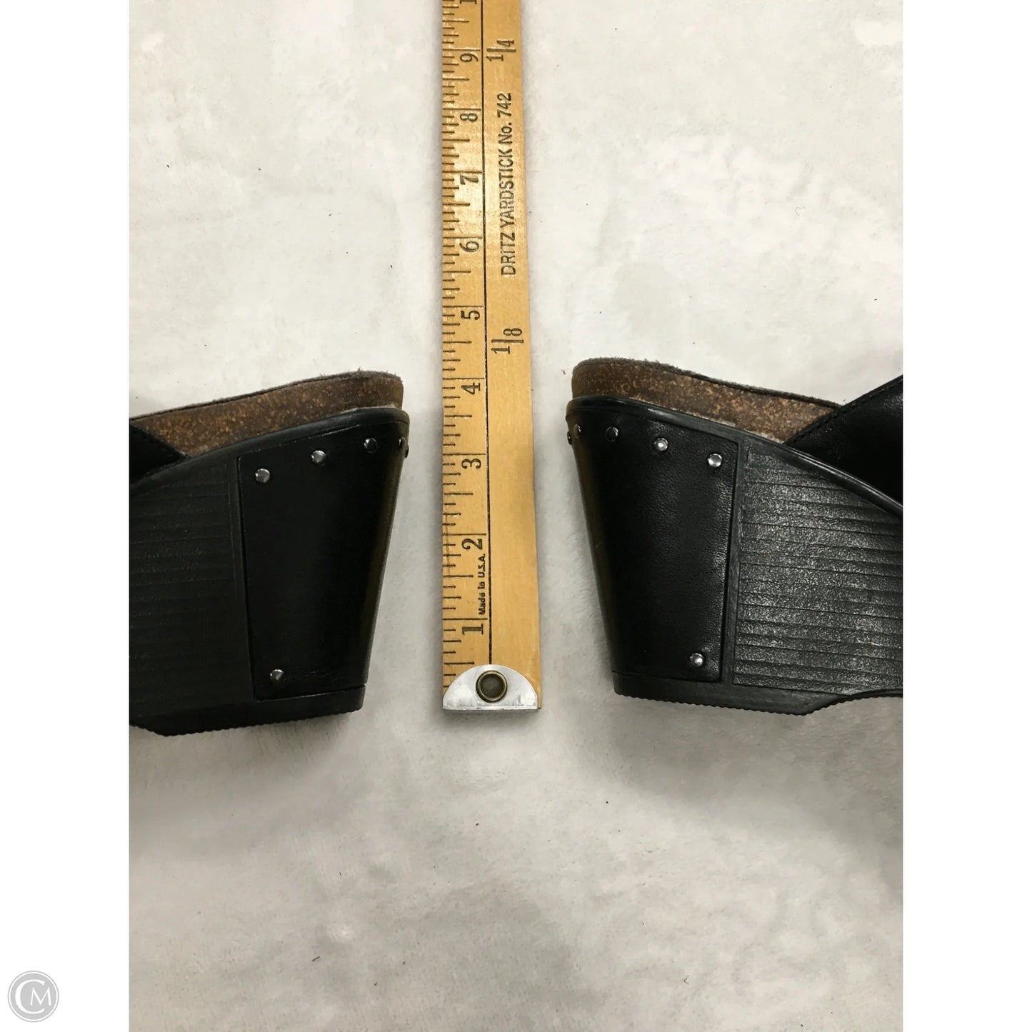 Sandals Heels Wedge By Dansko In Black, Size: 6